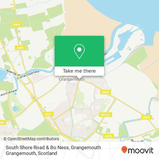 South Shore Road & Bo Ness, Grangemouth Grangemouth map