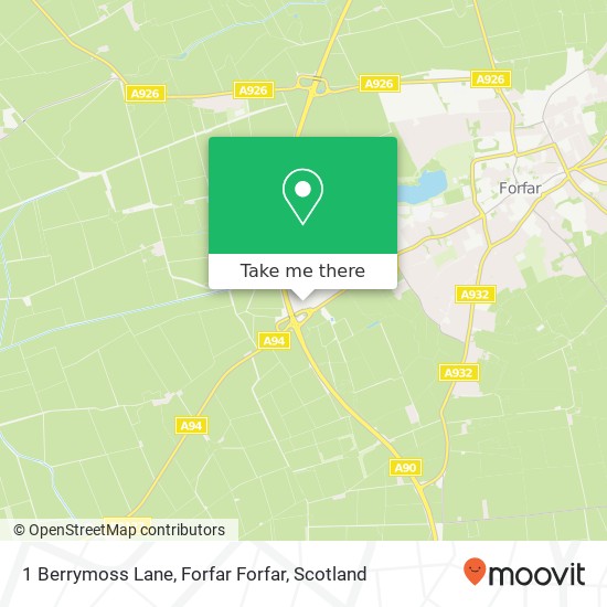 1 Berrymoss Lane, Forfar Forfar map