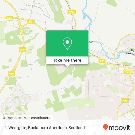 1 Westgate, Bucksburn Aberdeen map