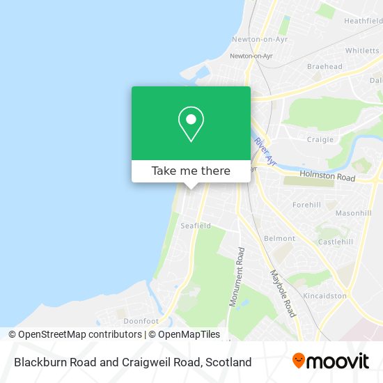 Blackburn Road and Craigweil Road map
