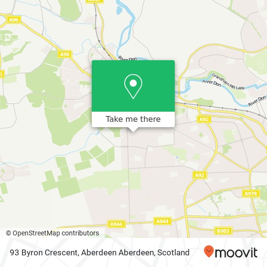 93 Byron Crescent, Aberdeen Aberdeen map