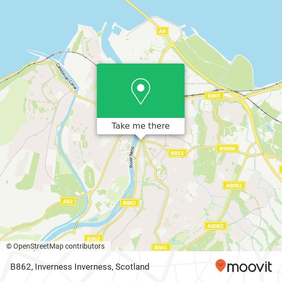 B862, Inverness Inverness map