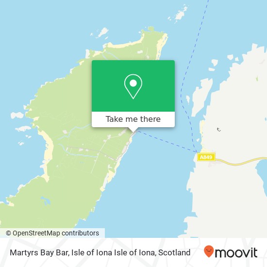 Martyrs Bay Bar, Isle of Iona Isle of Iona map