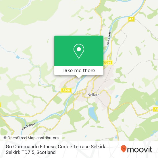 Go Commando Fitness, Corbie Terrace Selkirk Selkirk TD7 5 map