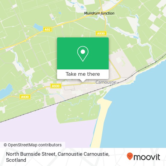 North Burnside Street, Carnoustie Carnoustie map