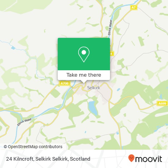 24 Kilncroft, Selkirk Selkirk map