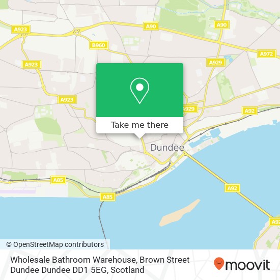 Wholesale Bathroom Warehouse, Brown Street Dundee Dundee DD1 5EG map