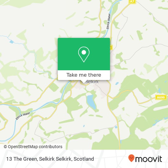 13 The Green, Selkirk Selkirk map