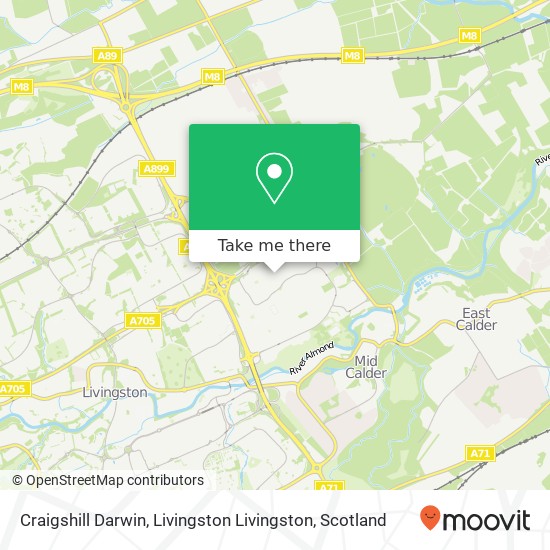 Craigshill Darwin, Livingston Livingston map