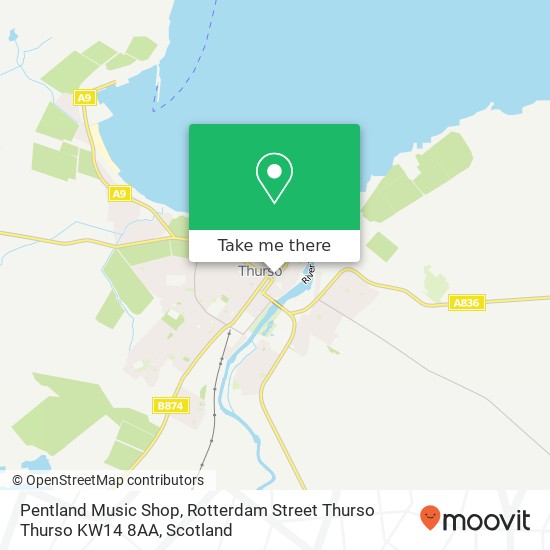 Pentland Music Shop, Rotterdam Street Thurso Thurso KW14 8AA map