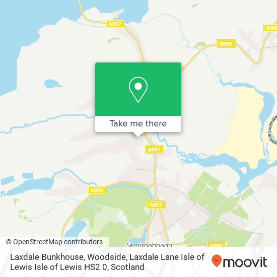 Laxdale Bunkhouse, Woodside, Laxdale Lane Isle of Lewis Isle of Lewis HS2 0 map