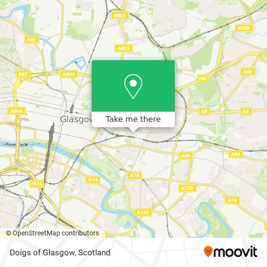 Doigs of Glasgow map