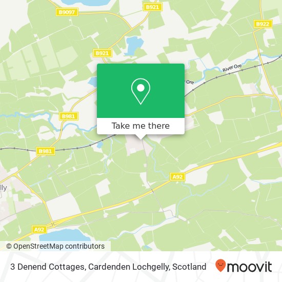 3 Denend Cottages, Cardenden Lochgelly map