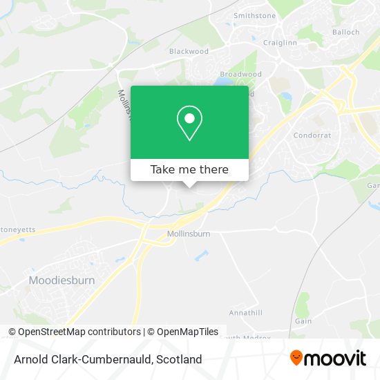 Arnold Clark-Cumbernauld map