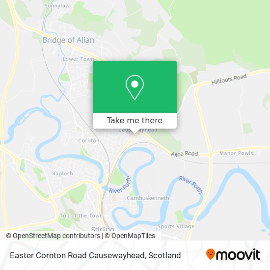 Easter Cornton Road Causewayhead map