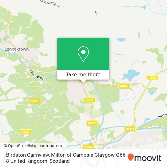 Birdston Cairnview, Milton of Campsie Glasgow G66 8 United Kingdom map