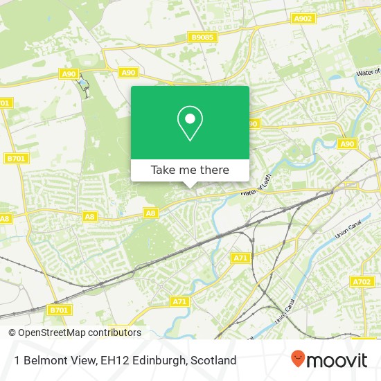 1 Belmont View, EH12 Edinburgh map