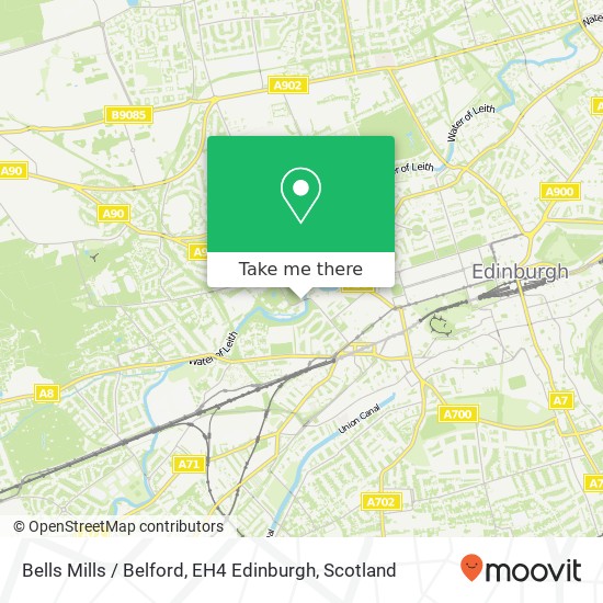 Bells Mills / Belford, EH4 Edinburgh map