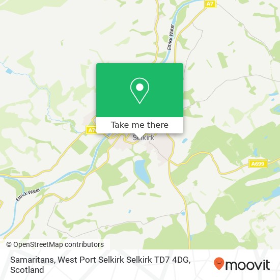 Samaritans, West Port Selkirk Selkirk TD7 4DG map