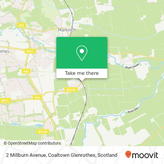 2 Millburn Avenue, Coaltown Glenrothes map