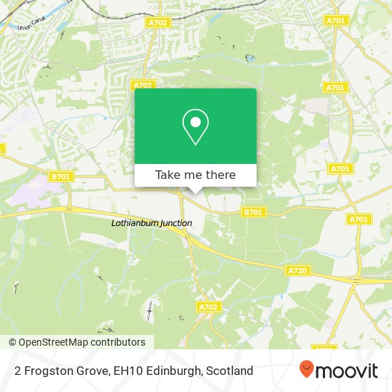 2 Frogston Grove, EH10 Edinburgh map