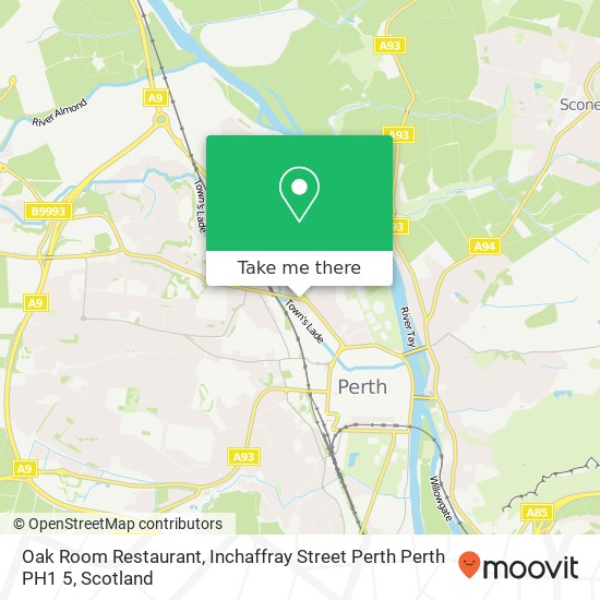 Oak Room Restaurant, Inchaffray Street Perth Perth PH1 5 map