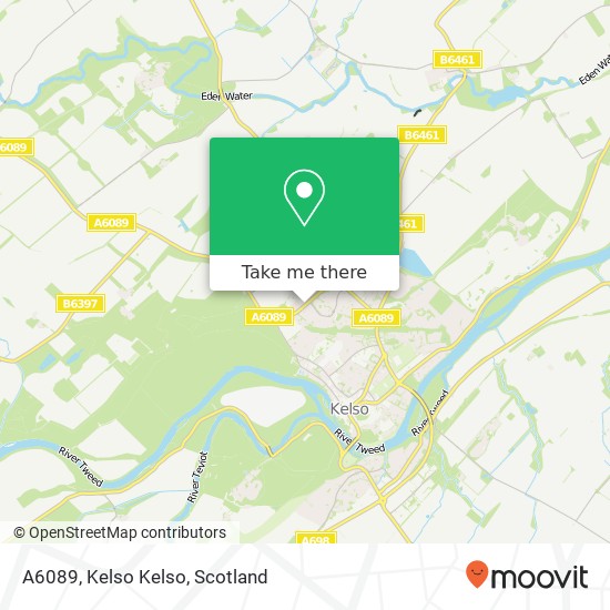 A6089, Kelso Kelso map