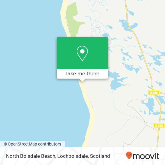North Boisdale Beach, Lochboisdale map