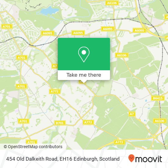 454 Old Dalkeith Road, EH16 Edinburgh map