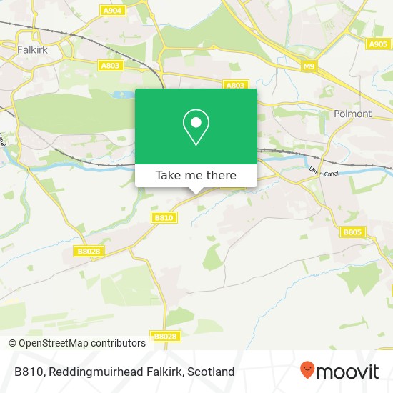 B810, Reddingmuirhead Falkirk map