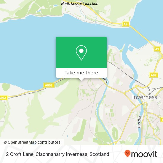 2 Croft Lane, Clachnaharry Inverness map