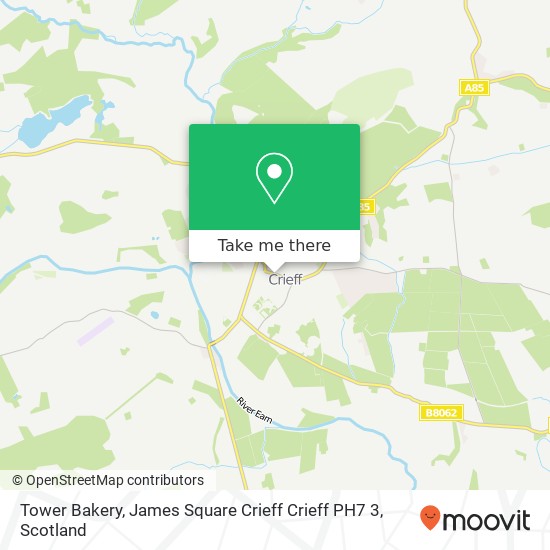 Tower Bakery, James Square Crieff Crieff PH7 3 map