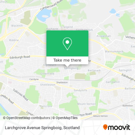 Larchgrove Avenue Springboig map