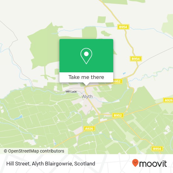 Hill Street, Alyth Blairgowrie map