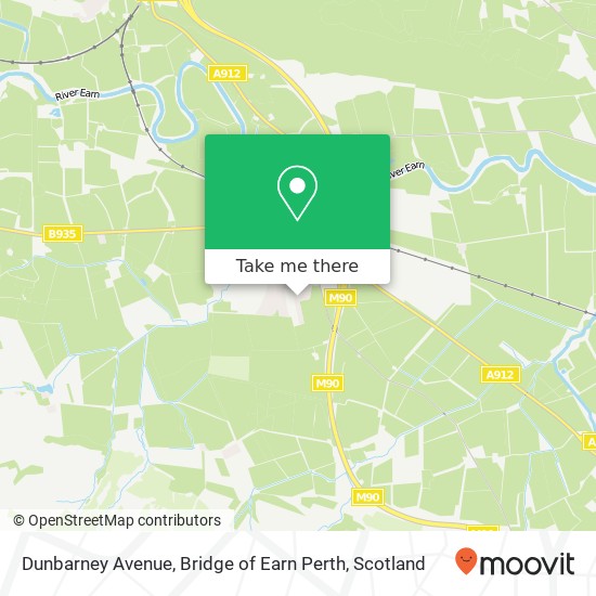 Dunbarney Avenue, Bridge of Earn Perth map