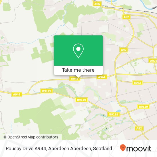 Rousay Drive A944, Aberdeen Aberdeen map