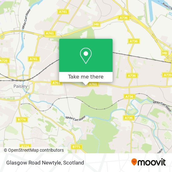 Glasgow Road Newtyle map