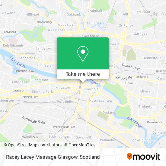 Racey Lacey Massage Glasgow map