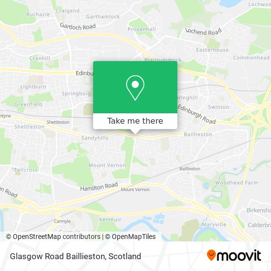 Glasgow Road Baillieston map