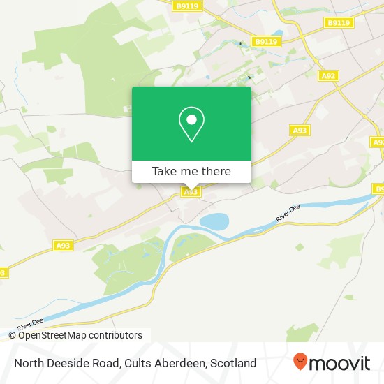 North Deeside Road, Cults Aberdeen map