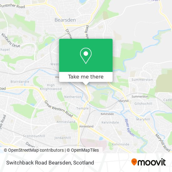 Switchback Road Bearsden map