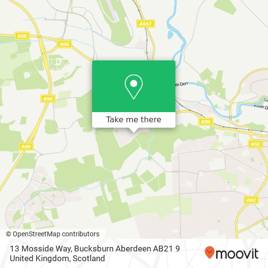 13 Mosside Way, Bucksburn Aberdeen AB21 9 United Kingdom map