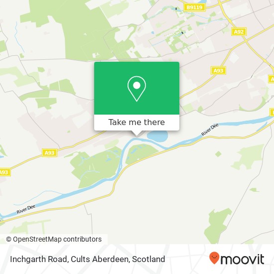 Inchgarth Road, Cults Aberdeen map