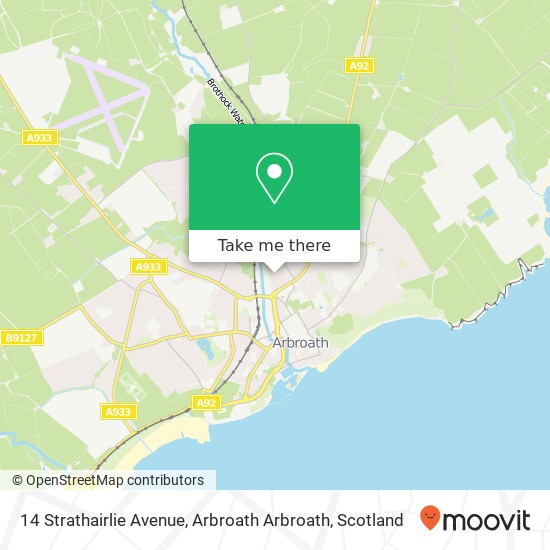 14 Strathairlie Avenue, Arbroath Arbroath map
