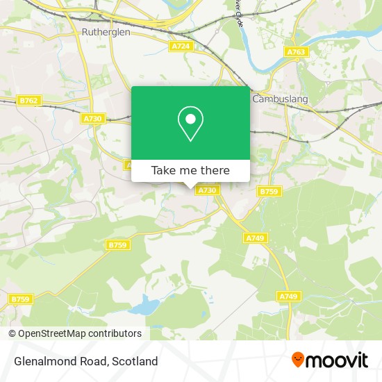 Glenalmond Road map