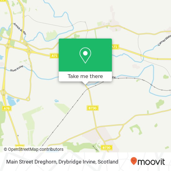 Main Street Dreghorn, Drybridge Irvine map