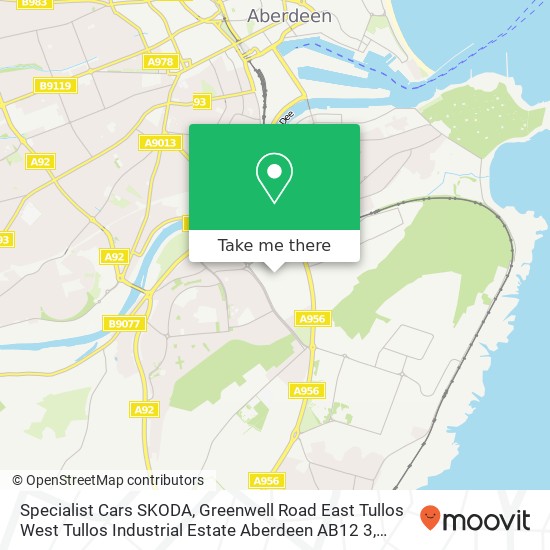 Specialist Cars SKODA, Greenwell Road East Tullos West Tullos Industrial Estate Aberdeen AB12 3 map