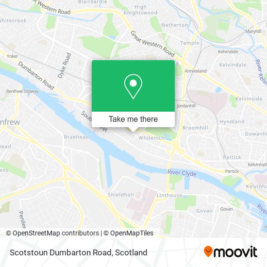 Scotstoun Dumbarton Road map