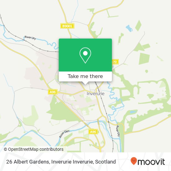 26 Albert Gardens, Inverurie Inverurie map