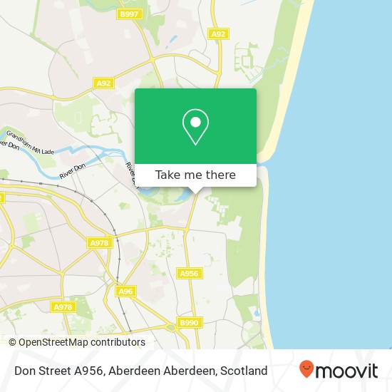 Don Street A956, Aberdeen Aberdeen map